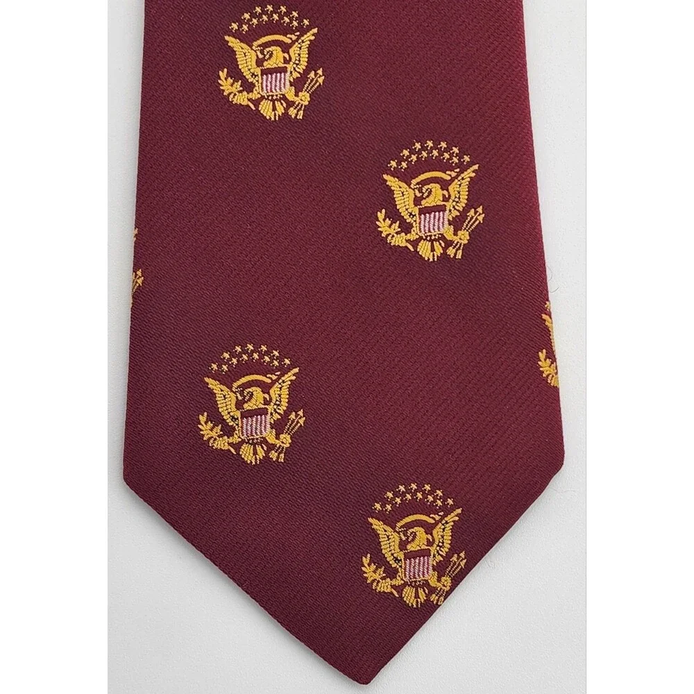 Martha Weems Ltd ~ Presidential Seal ~ Maroon and Gold necktie